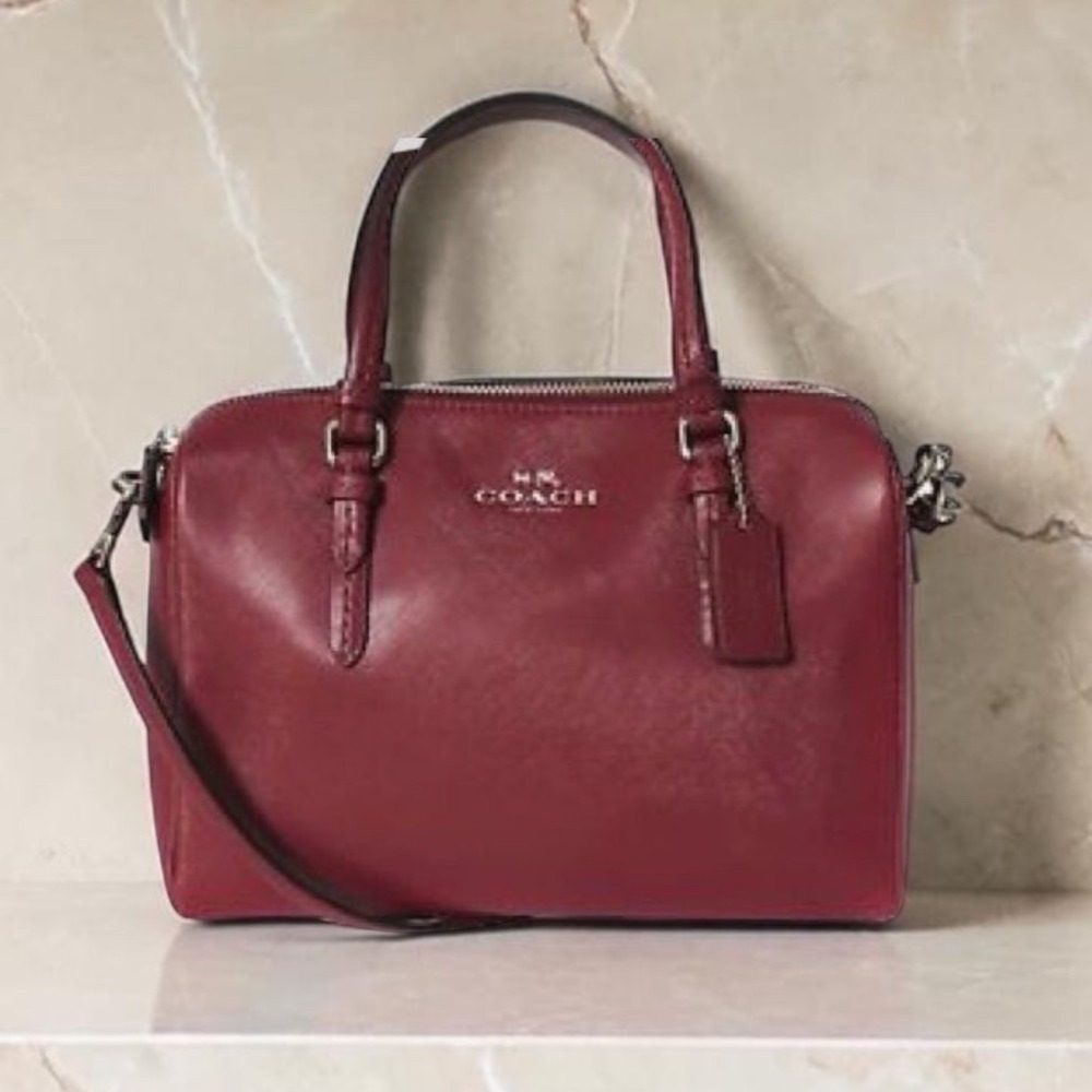 Coach Peyton Bennett Mini Satchel Red Leather Crossbody Dome Classic y2k F50430 - Picture 11 of 11